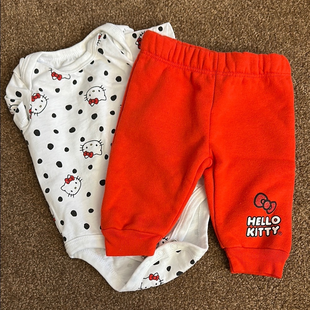 Hello Kitty Kids Matching Set - White and Red